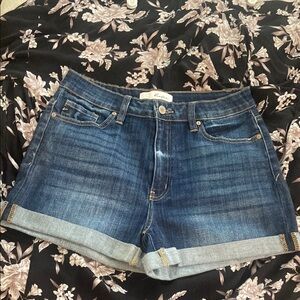 KanCan Blue Jean Shorts High-Waisted Cuffed